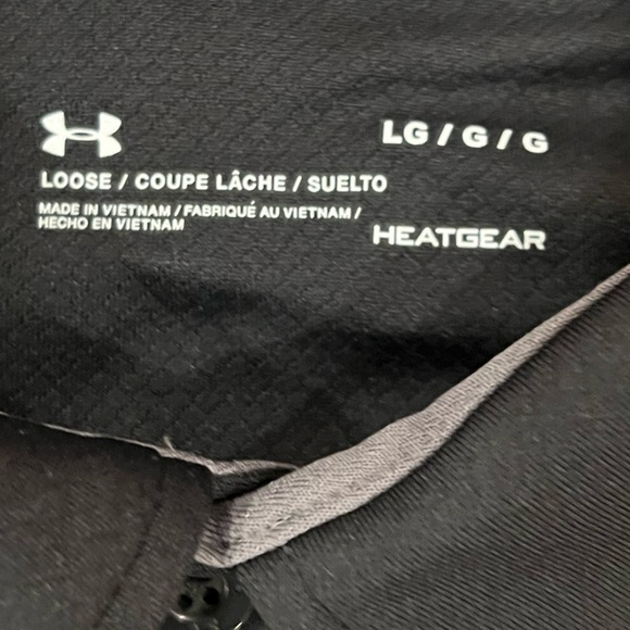 Under Armour Collared Embroidered Gold Shirt Size Large - Picture 2 of 4